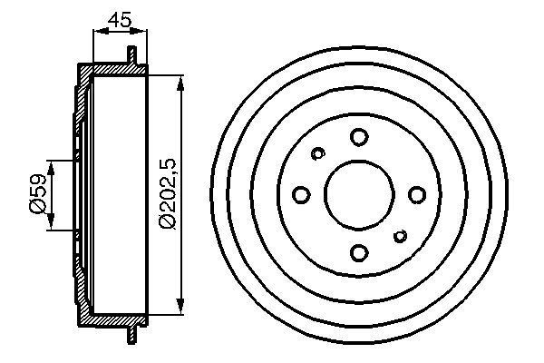 BOSCH 0 986 477 109 Bremstrommel