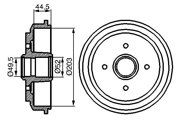 BOSCH 0 986 477 149 Bremstrommel