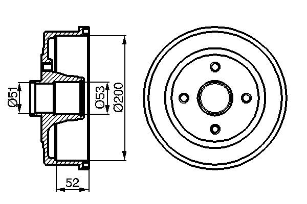 BOSCH 0 986 477 135 Bremstrommel