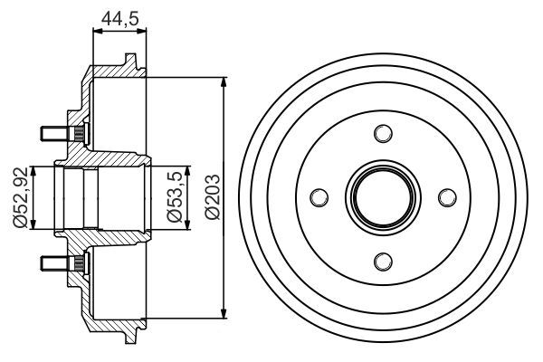 BOSCH 0 986 477 266 Bremstrommel