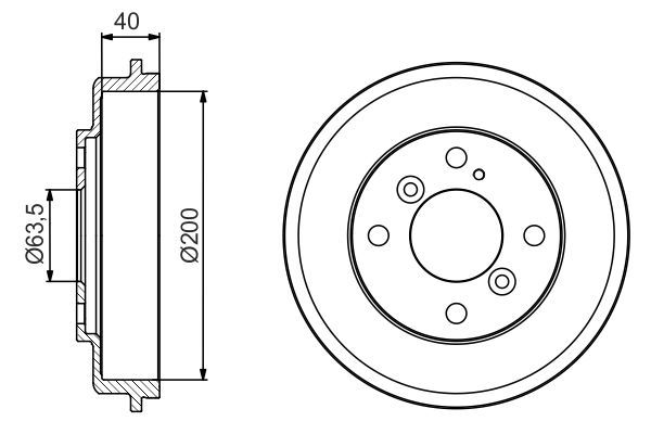 BOSCH 0 986 477 240 Bremstrommel