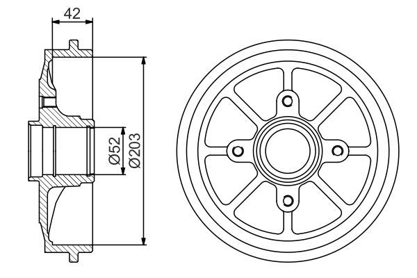 BOSCH 0 986 477 303 Bremstrommel