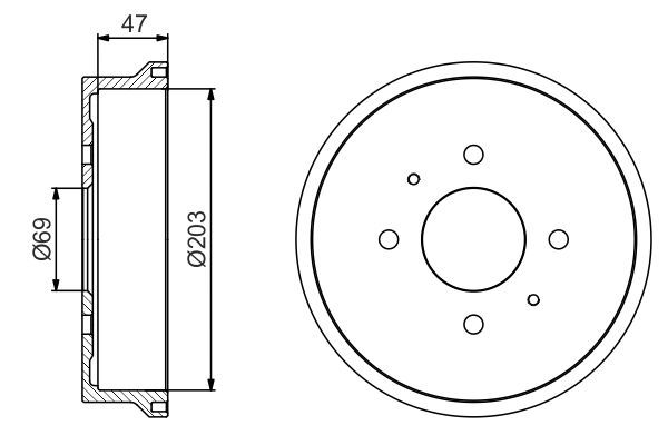 BOSCH 0 986 477 235 Bremstrommel