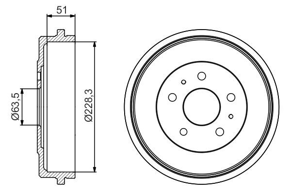 BOSCH 0 986 477 219 Bremstrommel