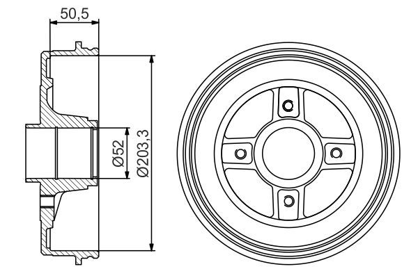 BOSCH 0 986 477 308 Bremstrommel