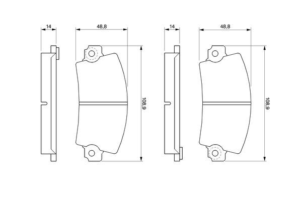 BOSCH 0 986 461 396 Bremsbelagsatz Scheibenbremse