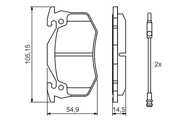 BOSCH 0 986 466 346 Bremsbelagsatz Scheibenbremse