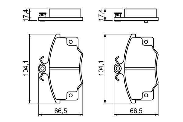 BOSCH 0 986 468 380 Bremsbelagsatz Scheibenbremse