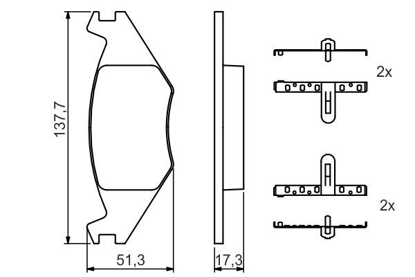 BOSCH 0 986 468 890 Bremsbelagsatz Scheibenbremse