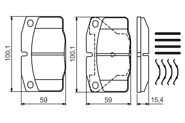 BOSCH 0 986 469 390 Bremsbelagsatz Scheibenbremse