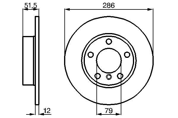 BOSCH 0 986 478 511 Bremsscheiben Ø 286mm für Vorderachse