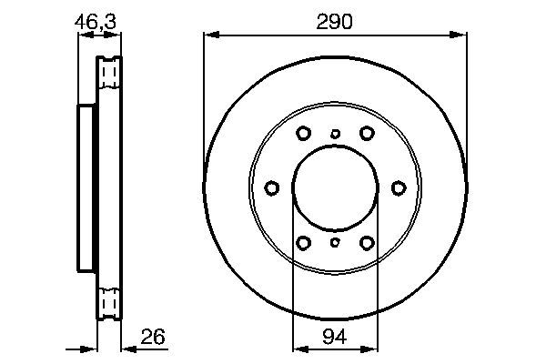 BOSCH 0 986 478 990 Bremsscheiben Ø 290mm für Vorderachse