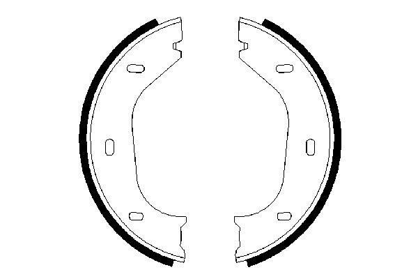 BOSCH 0 986 487 202 Bremsbackensatz Feststellbremse