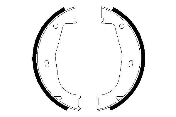 BOSCH 0 986 487 520 Bremsbackensatz Feststellbremse