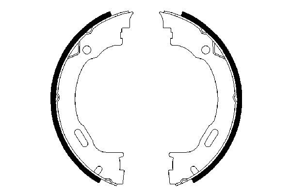 BOSCH 0 986 487 609 Bremsbackensatz Feststellbremse