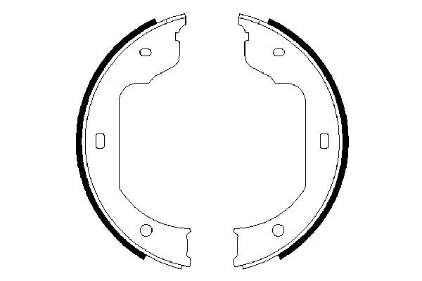 BOSCH 0 986 487 625 Bremsbackensatz Feststellbremse