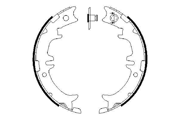 BOSCH 0 986 487 615 Bremsbackensatz Feststellbremse