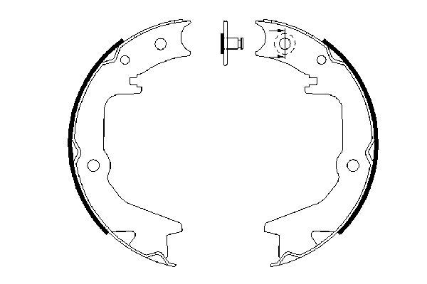 BOSCH 0 986 487 685 Bremsbackensatz Feststellbremse