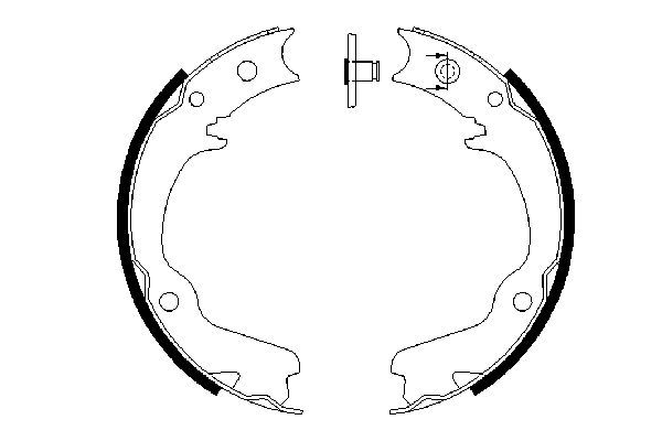 BOSCH 0 986 487 681 Bremsbackensatz Feststellbremse