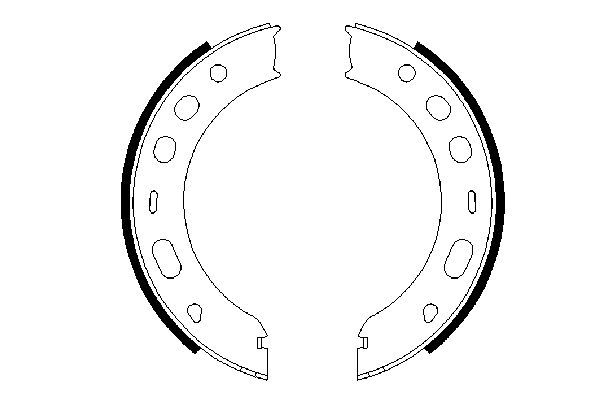 BOSCH 0 986 487 706 Bremsbackensatz Feststellbremse