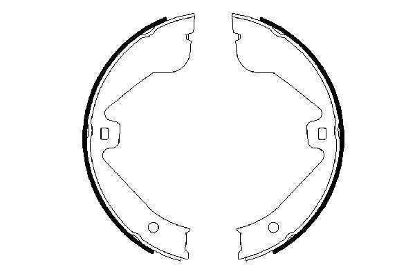 BOSCH 0 986 487 705 Bremsbackensatz Feststellbremse