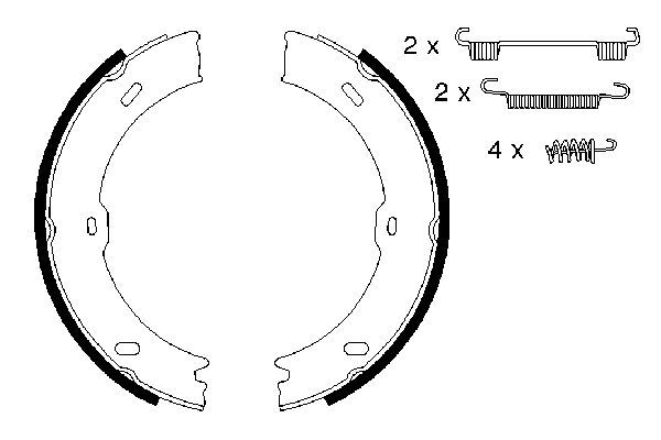 BOSCH 0 986 487 720 Bremsbackensatz Feststellbremse