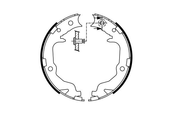 BOSCH 0 986 487 766 Bremsbackensatz Feststellbremse