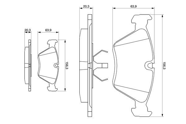 BOSCH 0 986 490 640 Bremsbelagsatz Scheibenbremse