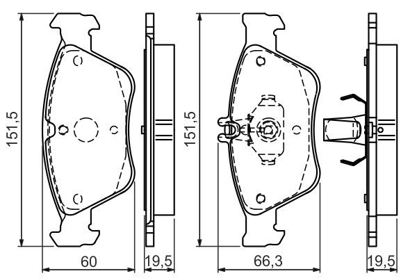 BOSCH 0 986 494 002 Bremsbelagsatz Scheibenbremse