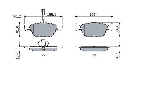 BOSCH 0 986 494 004 Bremsbelagsatz Scheibenbremse