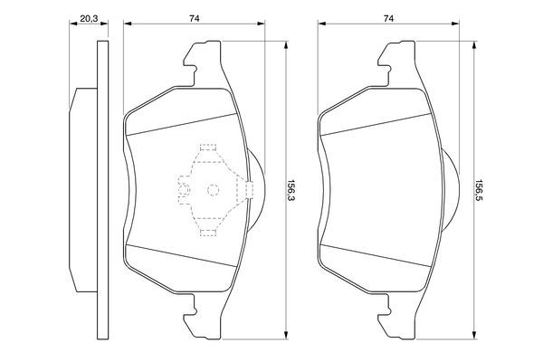 BOSCH 0 986 494 003 Bremsbelagsatz Scheibenbremse