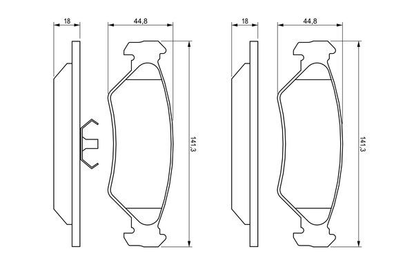 BOSCH 0 986 492 020 Bremsbelagsatz Scheibenbremse