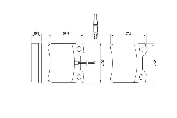 BOSCH 0 986 494 000 Bremsbelagsatz Scheibenbremse