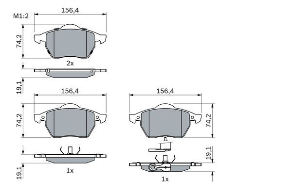 BOSCH 0 986 494 018 Bremsbelagsatz Scheibenbremse