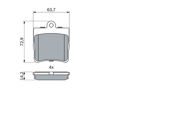 BOSCH 0 986 494 016 Bremsbelagsatz Scheibenbremse