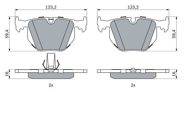 BOSCH 0 986 494 006 Bremsbelagsatz Scheibenbremse