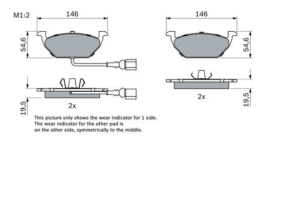 BOSCH 0 986 494 019 Bremsbelagsatz Scheibenbremse