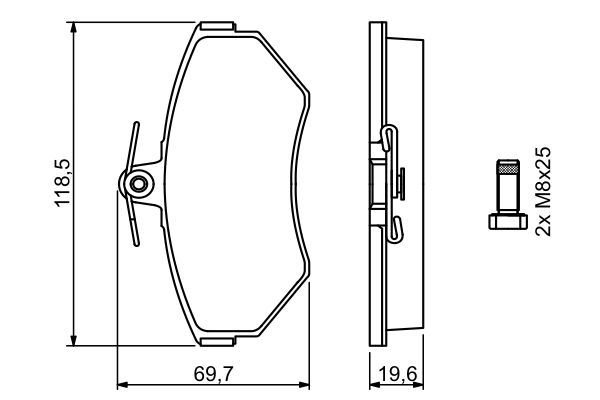 BOSCH 0 986 494 021 Bremsbelagsatz Scheibenbremse