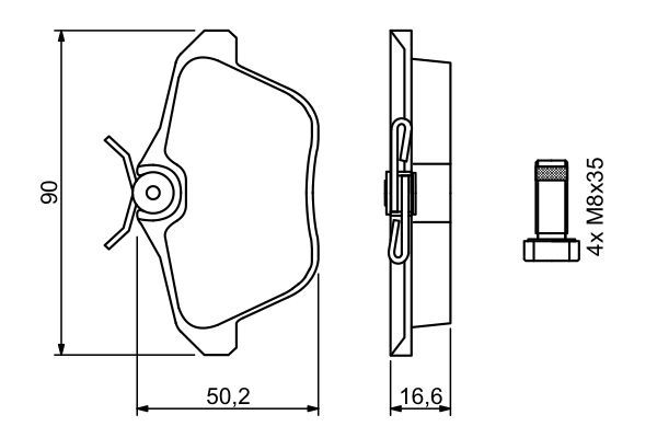 BOSCH 0 986 494 020 Bremsbelagsatz Scheibenbremse