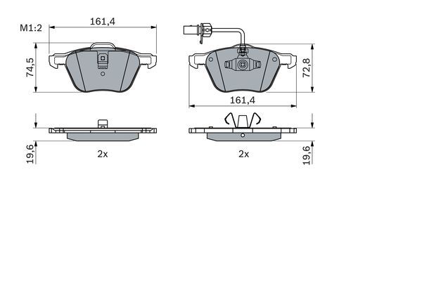 BOSCH 0 986 494 035 Bremsbelagsatz Scheibenbremse