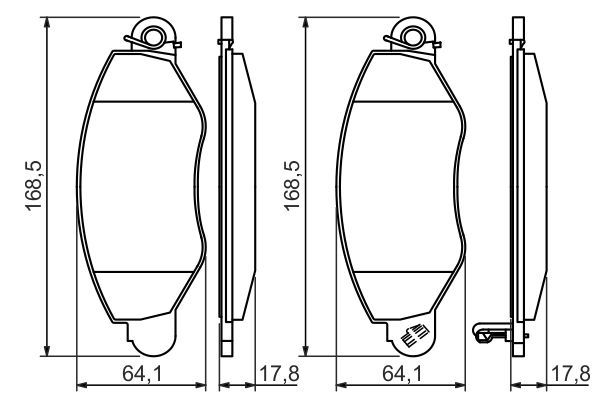 BOSCH 0 986 494 037 Bremsbelagsatz Scheibenbremse