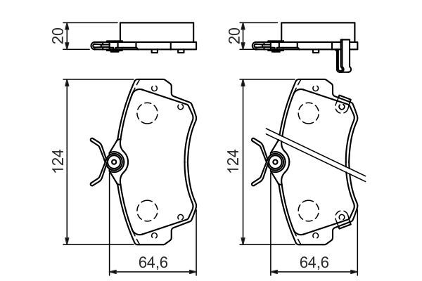 BOSCH 0 986 494 029 Bremsbelagsatz Scheibenbremse