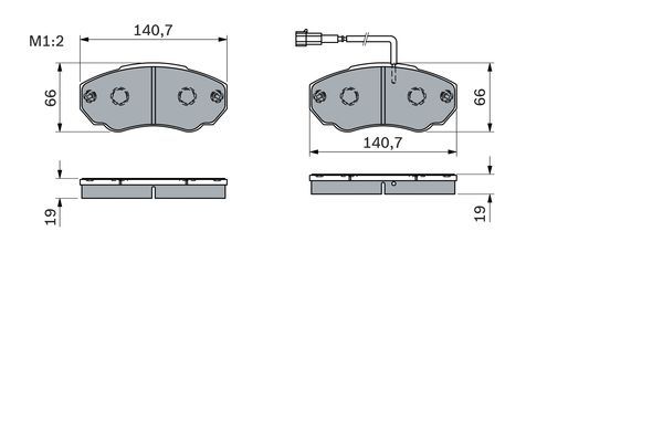 BOSCH 0 986 494 048 Bremsbelagsatz Scheibenbremse