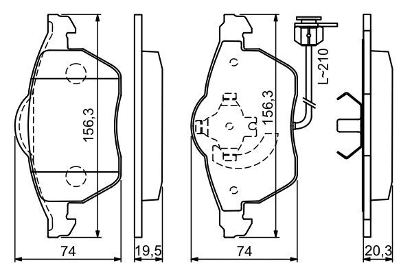 BOSCH 0 986 494 050 Bremsbelagsatz Scheibenbremse