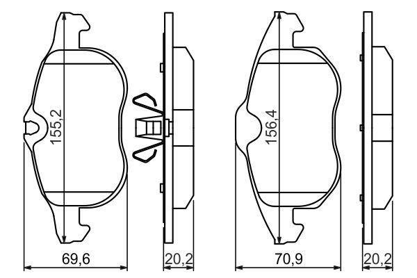 BOSCH 0 986 494 044 Bremsbelagsatz Scheibenbremse