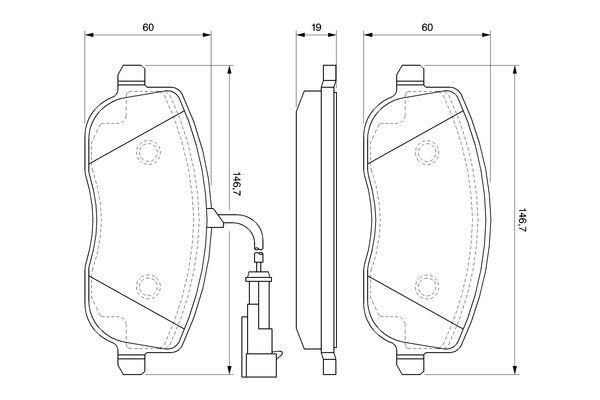 BOSCH 0 986 494 068 Bremsbelagsatz Scheibenbremse