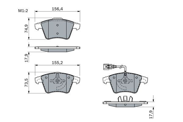 BOSCH 0 986 494 107 Bremsbelagsatz Scheibenbremse