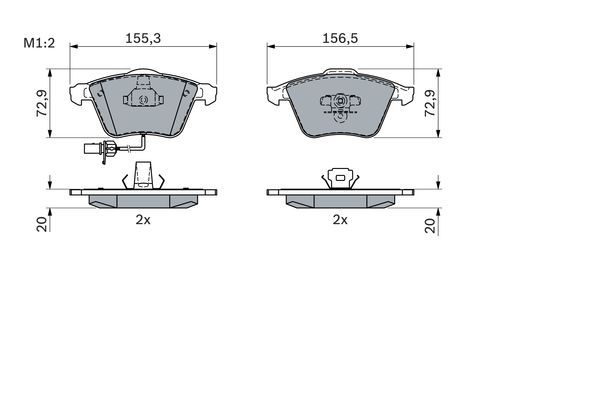 BOSCH 0 986 494 104 Bremsbelagsatz Scheibenbremse