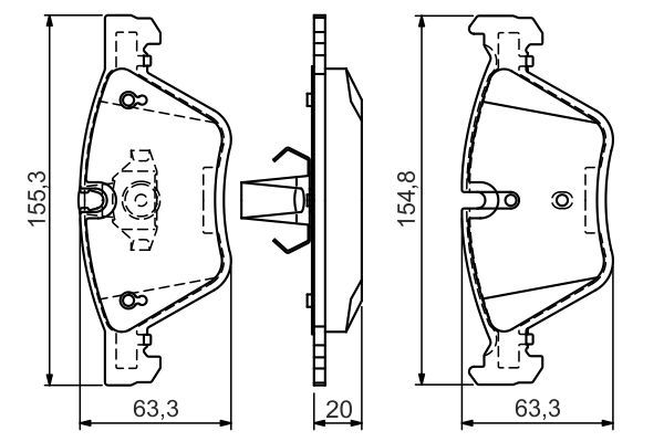 BOSCH 0 986 494 118 Bremsbelagsatz Scheibenbremse