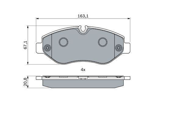 BOSCH 0 986 494 121 Bremsbelagsatz Scheibenbremse